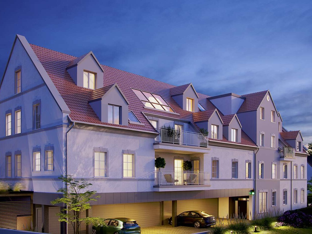 Residences at dusk render